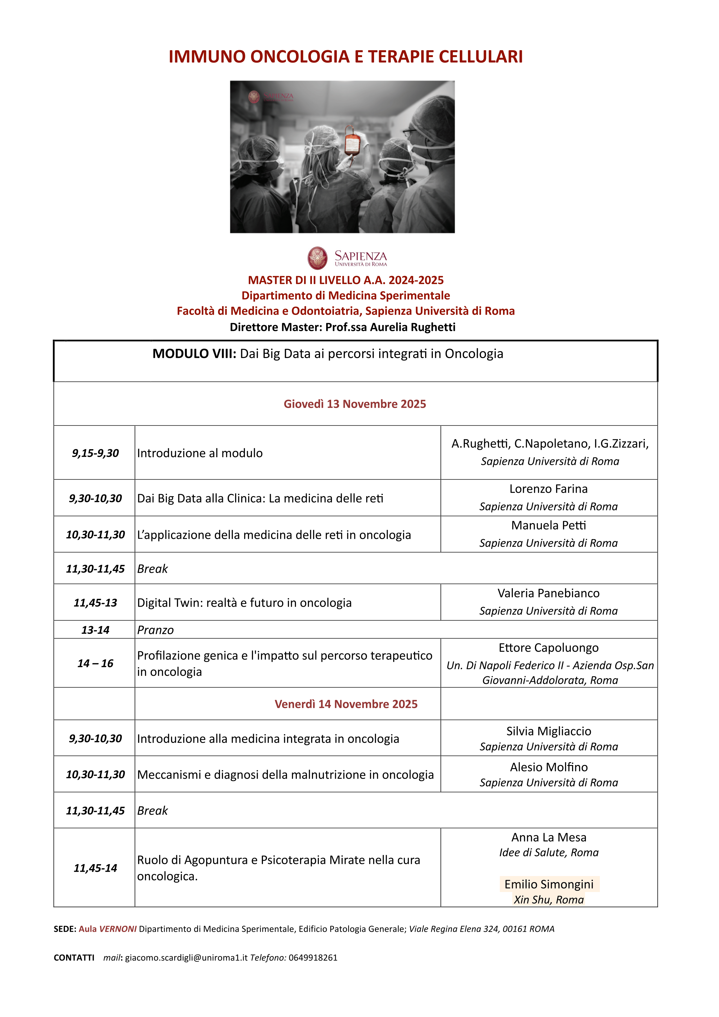 Ruolo di Agopuntura e Psicoterapia mirate nella cura oncologica